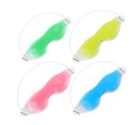TOVINANNA Masque Yeux En Gel Réutilisable 4 Pièces Masque Froid Yeux Bleu Vert Rouge Jaune Apaisante Poches Sommeil Relaxation