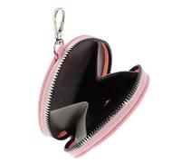 TOVINANNA Mini Porte-Monnaie Rond Zippé Compact Fermeture Éclair Robuste pour Femmes Usage Quotidien Porte-Clés Pratique Rose