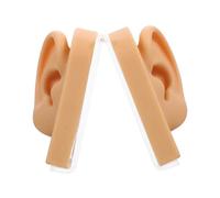 TOVINANNA Modèle D'oreille Artificielle en Silicone Haute Simulation pour Entraînement Perçage D'oreilles Support D'affichage Sécurisé pour Exercices à Domicile