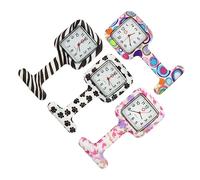 TOVINANNA Montre De Poche D'infirmière en Silicone, Lot De 4 Pièces, Montre Quartz Suspendue, Surveillance Infirmière Professionnelle, Usage Médical, Couleurs Variées