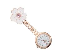 TOVINANNA Montre de Poche Médicale à Clip, Accessoire pour Blouse Blanche Design Floral, pour Infirmières et Aides-Soignantes