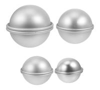 TOVINANNA Moule à Demi-sphère 8 Pcs pour Boules de Bain et Pâtisserie Maison, Lot 4 Paires Réutilisables en Plastique Lisse, Outil de Loisirs Créatifs pour Fabrication de Savonnette