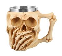 TOVINANNA Mug à Café Halloween en Acier Inoxydable et Résine, Tasse de Crâne 3d, 1 Pièce, Gobelet Créatif pour Maison, Bar et Bureau, Chope Décorative et Originale