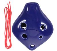 TOVINANNA Ocarina Céramique 6 Trous Ton C Petit Instrument de Musique Portable Couleur Bleu Profond Ocarina pour Débutants et Adultes Instrument à Vent Facile à Jouer