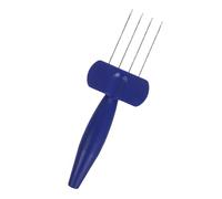 TOVINANNA Outil à Crochet à Loquet Manuel 4 Têtes Bleu pour Tricot et Crochet de Laine Machine à Tricoter Portable en Plastique Accessoire Créatif pour Écharpes Pulls et Pompons Faits