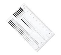 TOVINANNA Outil de Mesure Polyvalent en Plastique pour Professionnels, Règle Portable de Haute Précision pour Cartes Poitrine et Films Détection des Défauts et Transparence