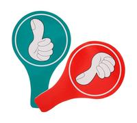 TOVINANNA Palette de Vote Double Face 14X22 CM en Mousse Rigide Palette de Vote Réutilisable Pouce Levé/Pouce Baissé pour Jury D’Évaluation Scolaire Panneau Portable pour Classe et