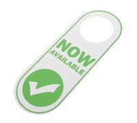 TOVINANNA Panneau de Porte Double Face Support pour Poignée, Texte en Anglais, Panneau Suspendu pour Chambre et Bureau, Dimensions 24X9 CM, Signalisation Accès Restreint