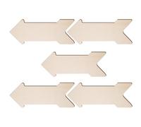 TOVINANNA Panneaux en Bois Brut Facile à Suspendre Surface Lisse pour Peinture Lot de 5 Forme Flèche 15x40cm Décoration Rustique pour Mariage ou Extérieur