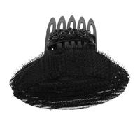 TOVINANNA Peigne à Cheveux Fleuri Pince à Cheveux de Fleur Noir Plastique Polyester Pierre Brillante Frange Invisible et Rebelles Mariage et Occasions Formelles pour Femmes et Mariées