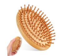 TOVINANNA Peigne De Massage Cheveux Bambou Brosse à Cheveux Exfoliante Pour Démêlage Et Soin Du Chevelu Convient Aux Hommes Et Femmes
