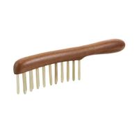 TOVINANNA Peigne de Massage Méridien en Bois Ergonomique Manche en Corne de Mouton pour Massage du Cuir Chevelu et Prévention des Dommages Capillaires, Adapté à Tous Types de Cheveux