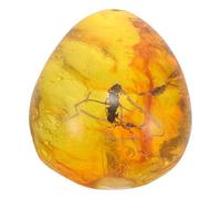 TOVINANNA Pendentif en Ambre Spécimen D'insecte Inclus, Résine UV Transparente, Petit Format Décoratif pour Loisirs Créatifs et Collection, Bijou Artisanal Unique pour Décoration Intérieure