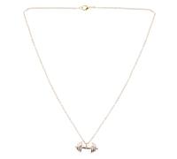 TOVINANNA Pendentif Haltère Homme en Acier Inoxydable Doré, Collier Chaîne Punk Créatif, Accessoire de Cou pour Fête et Usage Quotidien, Style Hip-hop Rose Gold