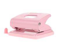 TOVINANNA Perforatrice Manuelle Double Trou A4 en Métal Couleur Macaron 316 Rose, Outil de Poinçonnage pour Loisirs Créatifs, Perforatrice de Bureau Compacte et Ergonomique pour Papier,