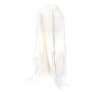 TOVINANNA Perruque Blanche Longue Pour Homme Perruque Cosplay Style Hanfu Cheveux Lisses