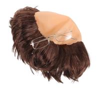 TOVINANNA Perruque Chauve Moine avec Lunettes Accessoire Cosplay Drôle pour Homme Bonnet Chauve pour Déguisements Halloween et Fêtes Adultes