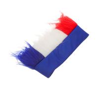 TOVINANNA Perruque Colorée Cheveux Humains Noire Jaune Et Rouge Accessoire Pour Événements Sportifs Et Cosplay