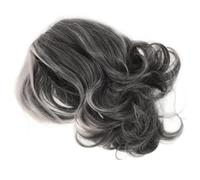 TOVINANNA Perruque Courte Bouclée Gris Argenté Résistante à Style Ondulé Âge Look Naturel et Confortable