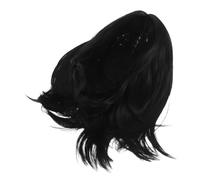 TOVINANNA Perruque De Cosplay Courte Et Lisse Noire Style Années 1920 Style Garçonne Pour Femme Accessoire De Fête Style Halloween En Soie Haute Température