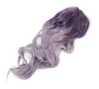 TOVINANNA Perruque Ondulée Dégradée Violette Fibres Résistantes Chaleur Coiffure Naturelle à Mi-chemin Pour Look Élégant Et Contemporain