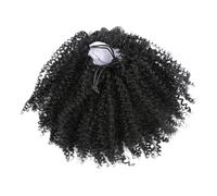 TOVINANNA Perruque Queue Cheval Courte Bouclée Afro Réaliste Synthétique Style Chic Pour Femmes Facile à Porter Pour Fêtes Et Usage Quotidien