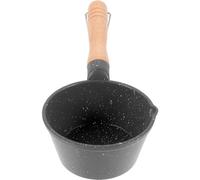 TOVINANNA Petite Marmite à Huile en Maifanite Noire avec Poignée Casserole Cuisine Multifonction pour Chauffer Huile et Lait Mini Casserole à Sauce Pratique pour Cuisson Gaz Facile à