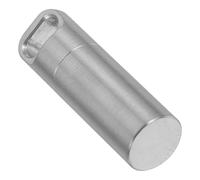 TOVINANNA Pilulier Porte-Clés en Acier Inoxydable Petit Étanche Compartiment Boîte à Pilules Portable pour Voyages et Camping Distributeur Simple Résistant à L'Humidité Flacon Compact