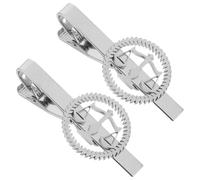 TOVINANNA Pince à Cravate Accessoire Classique et Polyvalent pour Homme pour Acier Inoxydable Argentée Lot de 2 Pièces et Affaires Sorties en Plein Air