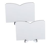 TOVINANNA Planche Photo en Bois MDF Blanche 2 Pcs pour Sublimation Thermique Format Livre Support Intégré Accessoires de Bricolage pour Graduation et Rentrée Scolaire Cadre Photo Vierge