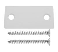 TOVINANNA Plaque de Gâche de Porte Blanche B5 Angle Droit 1 Pièce 4 Vis pour Réparation Trous et Renfort Bord de Porte Intérieur Solution Rapide et Solide Maison