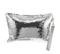 TOVINANNA Pochette de Soirée Vintage à Paillettes Argentées Paquet à Main Habillé pour Mariage Bal ou Soirée Chic Pochette Scintillante Compacte et Élégante pour Femme