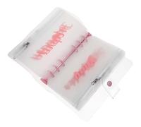 TOVINANNA Pochette pour Classeur Budget en Pvc Rose, Organise Vos Documents et Évite la Perte, pour Gérer les Dépenses Mensuelles en 12 Mois