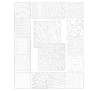 TOVINANNA Pochoirs Réutilisables en Pet 16 Pièces - Modèles de Peinture Animaux Évidés - Gabarits en Plastique Pratiques pour Loisirs Créatifs, Scrapbooking et Projets DIY sur Surfaces