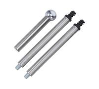 TOVINANNA Poignée de Rechange en Acier Inoxydable pour Brosse de Toilette, Embout M10 Noir, Manche 140 X 16 X 0,3 Mm, Accessoire Solide pour Nettoyage Salle de Bain, Compatible Brosse