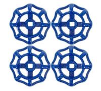 TOVINANNA Poignées de Vanne d'Arrêt en Fonte Bleue 6Mm X 6Mm X 58Mm Lot de 4 Poignées de Remplacement Métalliques pour Robinet Extérieur Roues Rondes Adaptées aux Vannes à Guillotine et