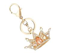 TOVINANNA Porte-Clés Couronne Scintillant en Métal Solide Couleur Dorée Décoration Suspendue pour Paquet à Dos Accessoire Unique et Élégant Présent pour Fêtes et Anniversaires