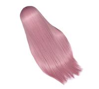 TOVINANNA Postiche Longue Lisse Rose Pastel 1 Pièce en Fibres Synthétiques Résistantes la Chaleur, Densité Élevée, Adaptée pour Femmes et Filles, Cosplay, Fêtes et Usage Quotidien
