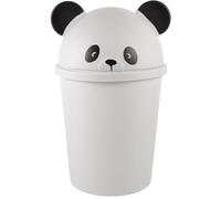 TOVINANNA Poubelle Panda 12l avec Couvercle Corbeille Plastique Solide Poubelle Réutilisable pour Bureau la Cuisine et Salle de Bain Fonctionnelle pour Maison et Extérieur