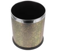 TOVINANNA Poubelle Ronde Double Couche sans Couvercle Petites Fleurs Dorées Corbeille à Papier en Plastique pour Chambre d'Hôtes, Ktv, Hôtels et Usage Domestique Couleur Aléatoire