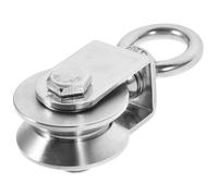 TOVINANNA Poulie Pivotante en Acier Inoxydable 201 Roue V de 48 MM Système de Poulie à Câble Métallique Palan à Corde Robuste Rotation 360° Silencieuse Usage Levage et Traction Câble