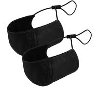 TOVINANNA Protège-talons 2pcs en Tissu Résistant à L'usure Boucle Danseuse Noir et Corde Élastique, Facile à Enfiler pour Protection Talon Voiture de Chaussure pour Conduite
