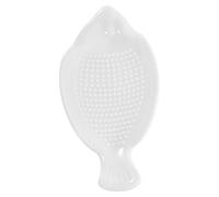 TOVINANNA Râpe à Ail en Céramique Forme Poisson Petite Taille, Accessoire Gingembre et Ail Cuisine Maison, Outil de Râpage Fin et Rapide, Ustensile Pratique pour Assaisonnements