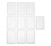 TOVINANNA Règle du Nombre D'or pour Artistes - Ensemble 10 Pièces D'outils de Dessin Réglables en Acrylique Transparent - Compas de Proportion pour Photographie, Architecture et Composition