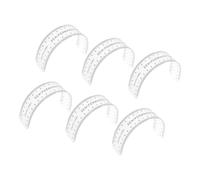 TOVINANNA Règle Multifonctionnelle pour Sourcils Transparente en Pvc 6 Pièces Taille 2, Outil Flexible de Mise Précise, Graduations Noires, Accessoire de Microblading pour Maquillage