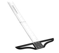 TOVINANNA Règle T de Précision Abs et Acrylique Portable et Légère pour Dessin Technique Mesure et Marquage Précis Outil Multifonction pour Artistes et Dessinateurs