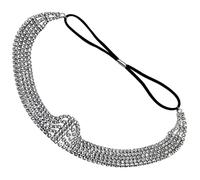 TOVINANNA Rhinestones Chain Élastique Multicouches Accessoire De Tête Élégant Pour Et Célébrations