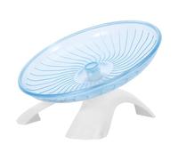 TOVINANNA Roue d'exercice Silencieuse Soucoupe Volante en Plastique Bleu avec Rotation Douce 360° pour Hamster et Petits Animaux pour Cage Intérieure et Décoration