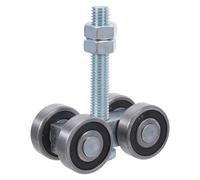 TOVINANNA Roulette Robuste pour Porte Coulissante Lourde Chariot à 4 Roues en Acier Renforcé Compatible avec Portes de Grange et Placard Voie Ferrée Suspendue Industrielle Poulie