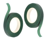 TOVINANNA Ruban Floral Vert 2 Pièces pour Bouquets et Compositions Ruban Adhésif Flexible Non Collant pour Enveloppe de Tiges Fournitures Fabrication de Couronnes et Décoration de Fleur